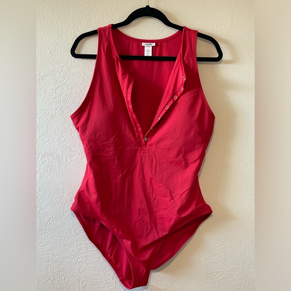Andie The Malibu One Piece (Cherry Red) NWOT